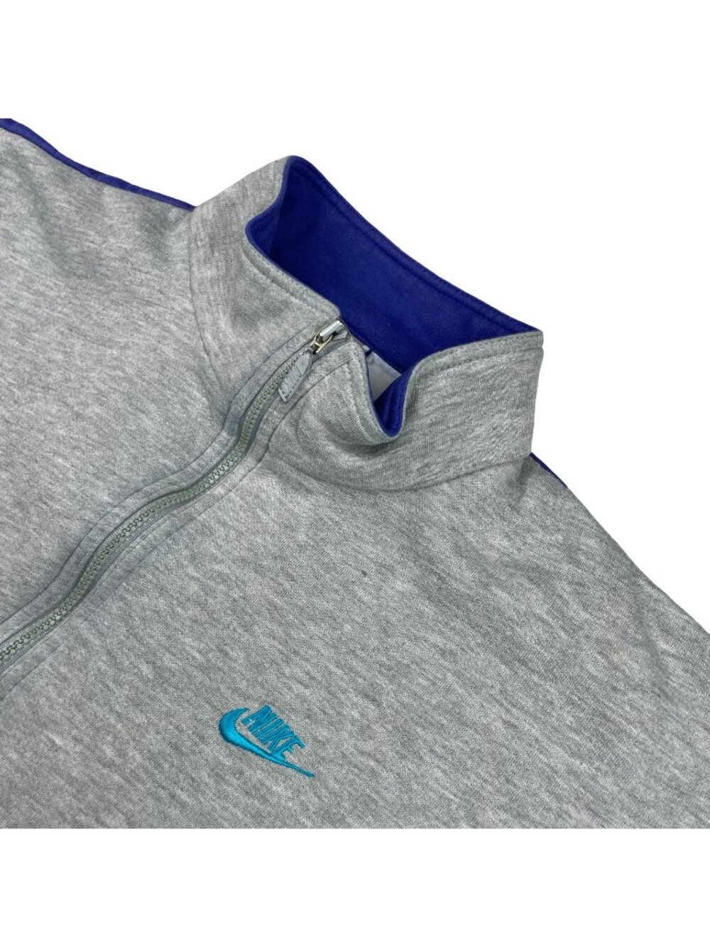 VTG Nike Men’s Full Zip Track Sweatshirt Jacket Gray/Teal/Purple • XL
